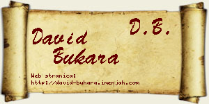 David Bukara vizit kartica